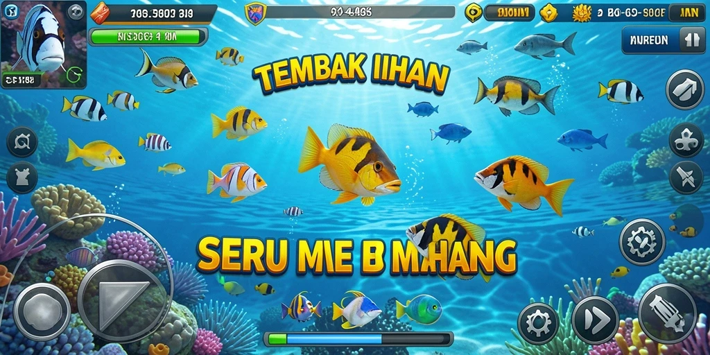 Tangkapan layar permainan Tembak Ikan yang seru dan menarik.