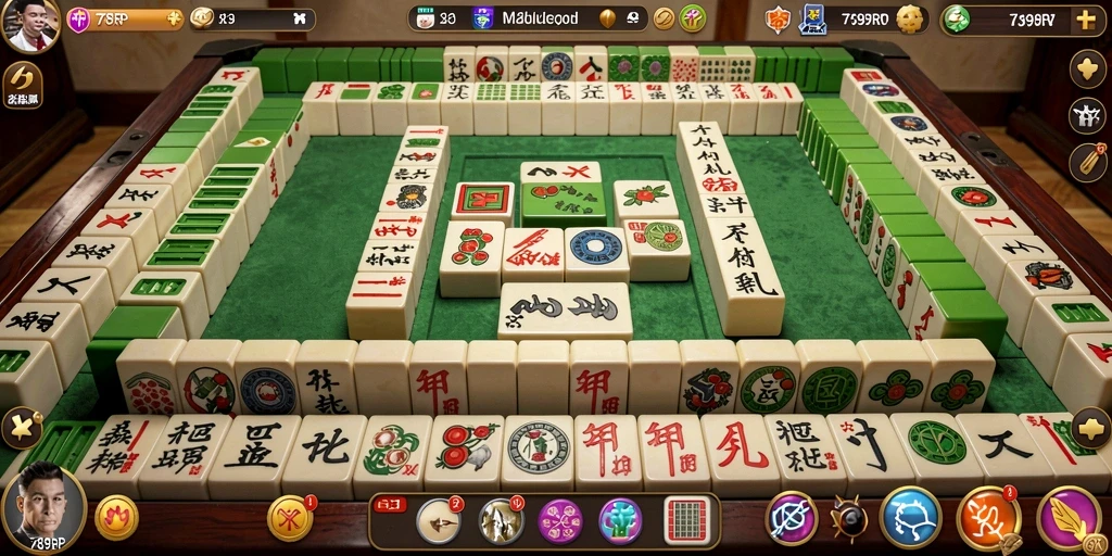 Gameplay Mahjong seru dalam 789RP dengan desain menarik.