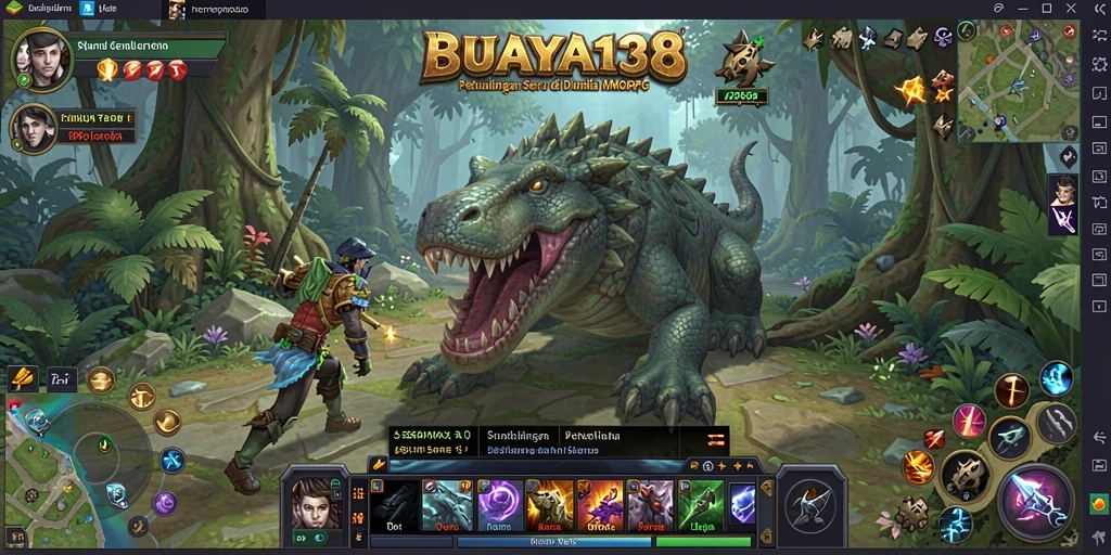 Screenshot gameplay BUAYA138 menampilkan aksi seru dan dunia yang luas.