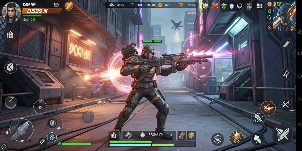 Tampilan gameplay DS99 yang penuh aksi dan tantangan menanti Anda.