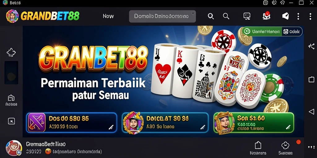 Tampilan gameplay seru dalam aplikasi GRANDBET88