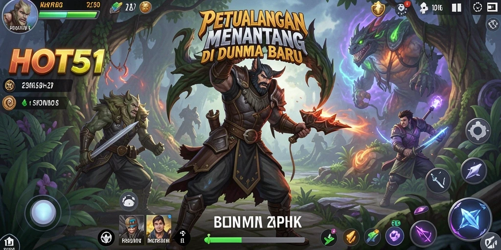 Tampilan gameplay HOT51 yang penuh aksi dan petualangan menarik.