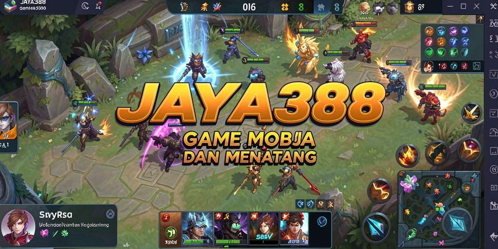 Screenshot gameplay JAYA388 yang menampilkan aksi seru dalam permainan MOBA.