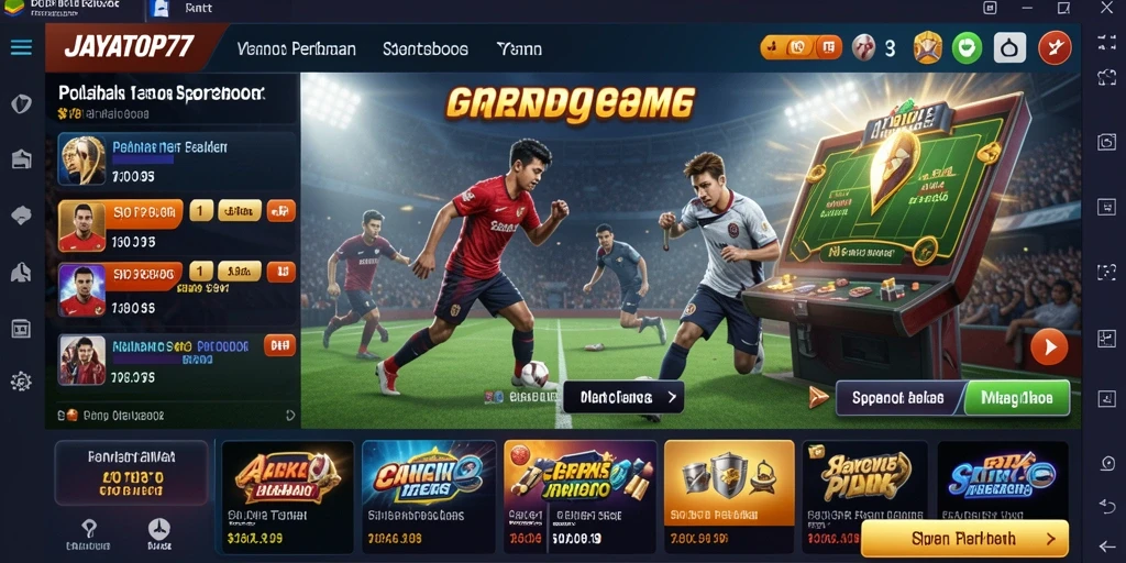 Tampilan gameplay taruhan olahraga di JAYATOP77 yang menarik.