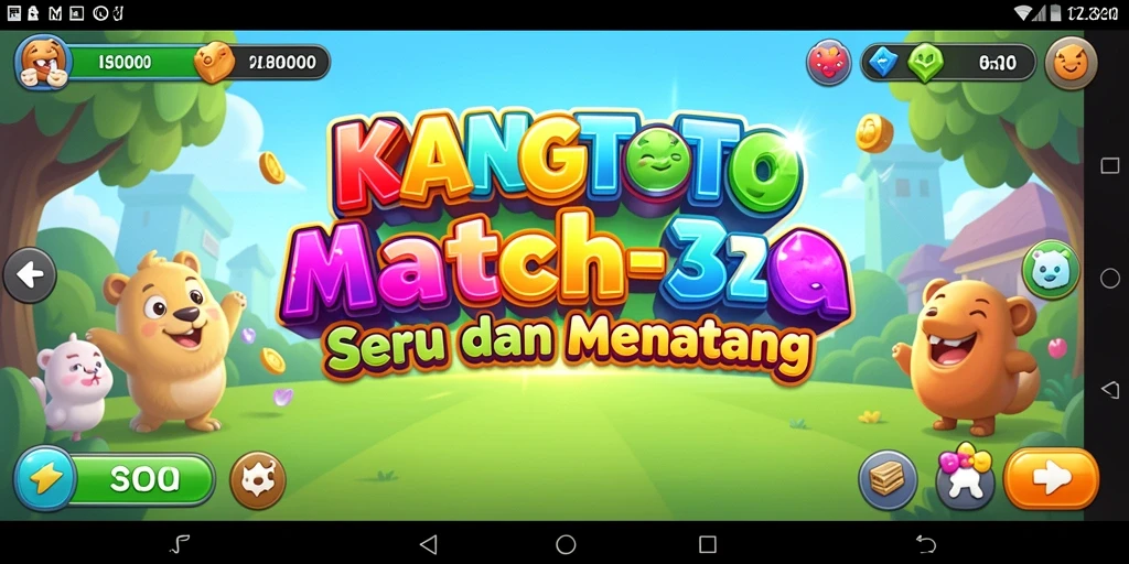 Tampilan gameplay menantang di KANGTOTO dengan objek yang berwarna-warni.