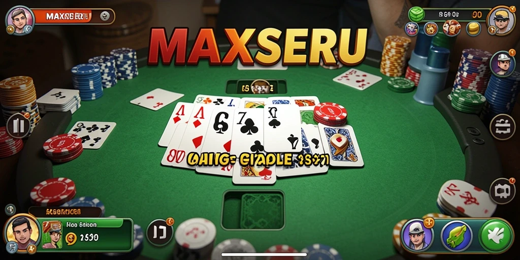 Tampilan gameplay seru di MAXSERU dengan kartu Gaple.