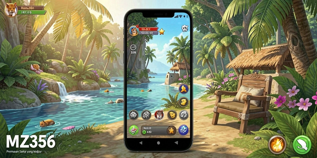 Tampilan gameplay menarik dari MZ356 yang penuh warna.
