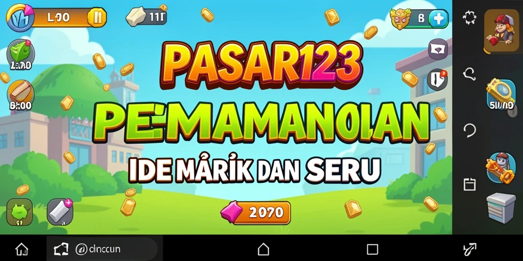 Tampilan utama PASAR123 dengan aksi gameplay Idle yang seru.