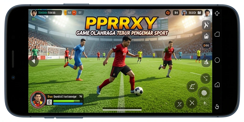 Tampilan gameplay PPRRYY yang mendebarkan di lapangan olahraga.