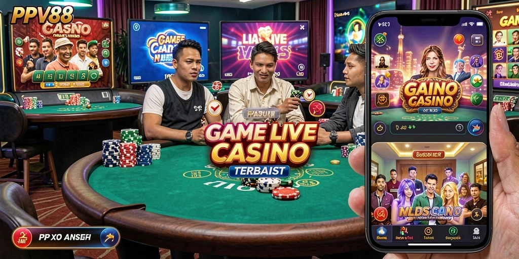 Tampilan gameplay seru di PPV88 dengan dealer langsung.