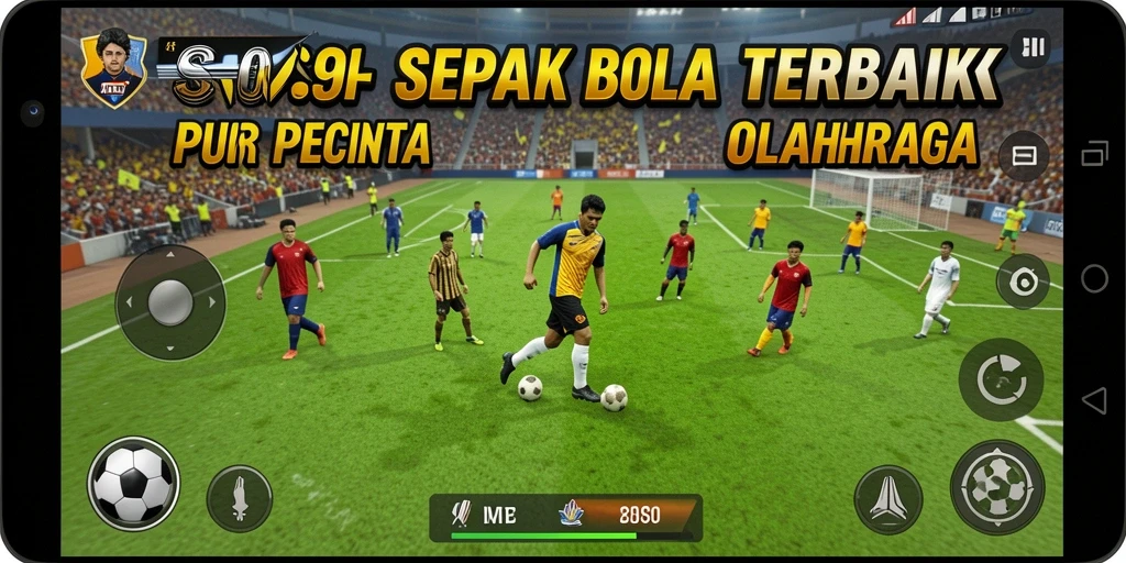 Tampilkan gameplay S80 yang menarik dengan aksi sepak bola seru.