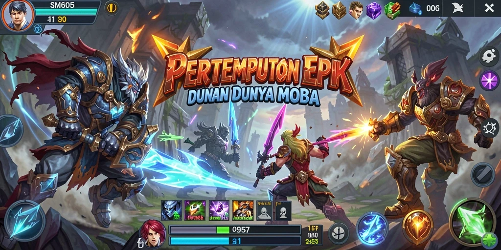 Tampilan gameplay memukau dari pertempuran di SM605.