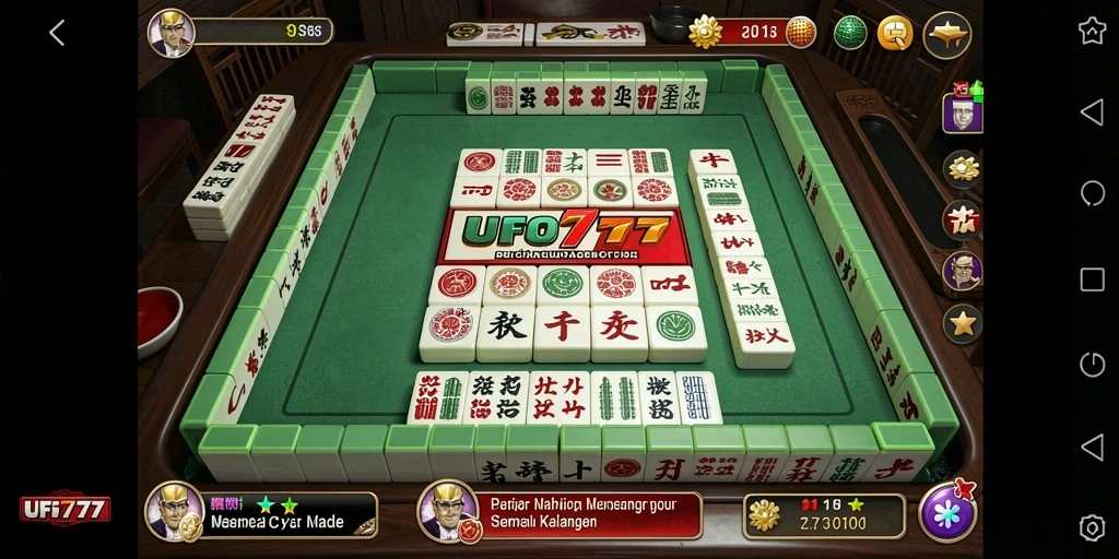Tampilan permainan Mahjong yang seru dan penuh warna.