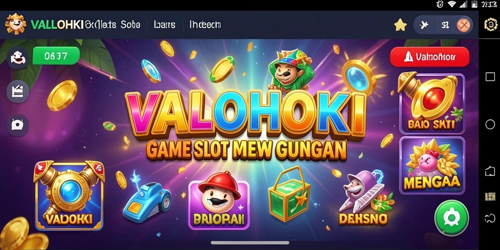 Screenshot gameplay yang menarik dari VALOHOKI dengan tampilan gulungan Slot.