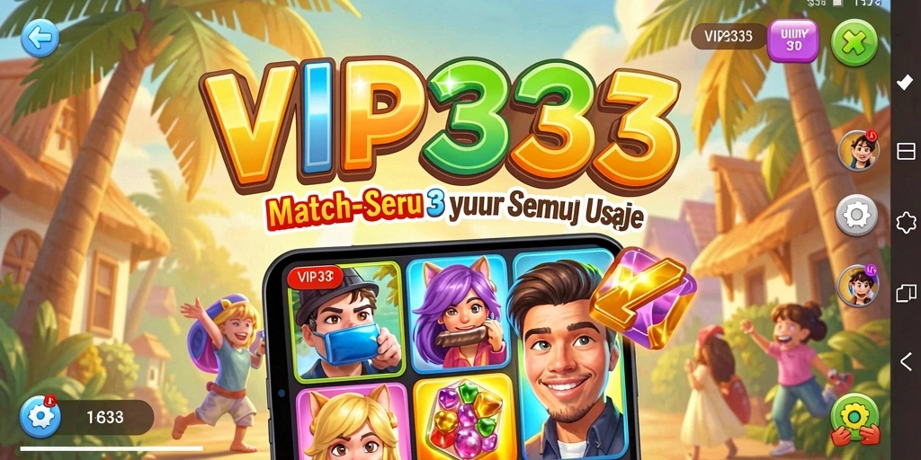 Gameplay menarik VIP333 dengan elemen Match-3 yang seru.