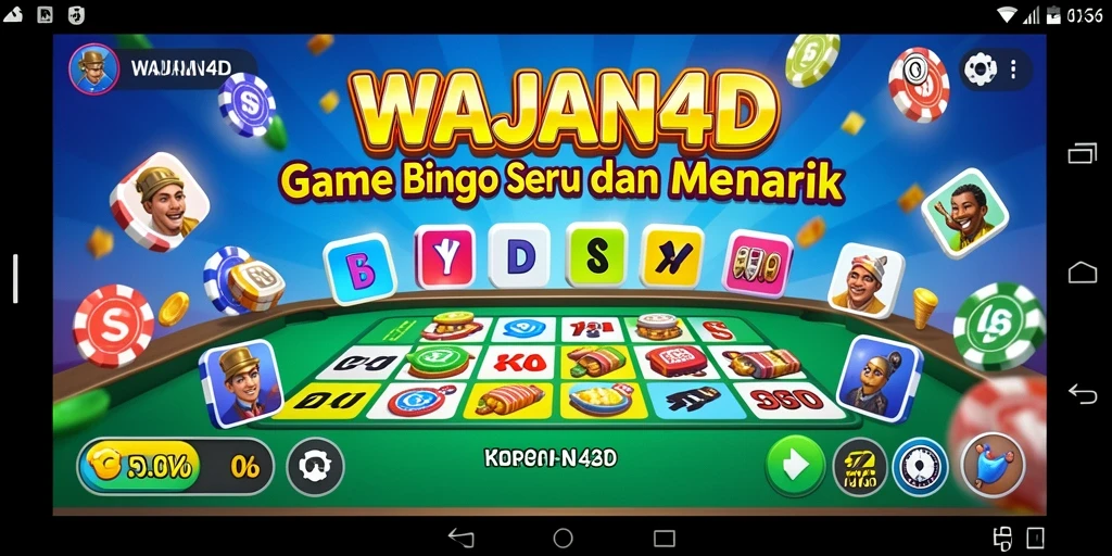 Tampilan gameplay seru di WAJAN4D yang menawan.