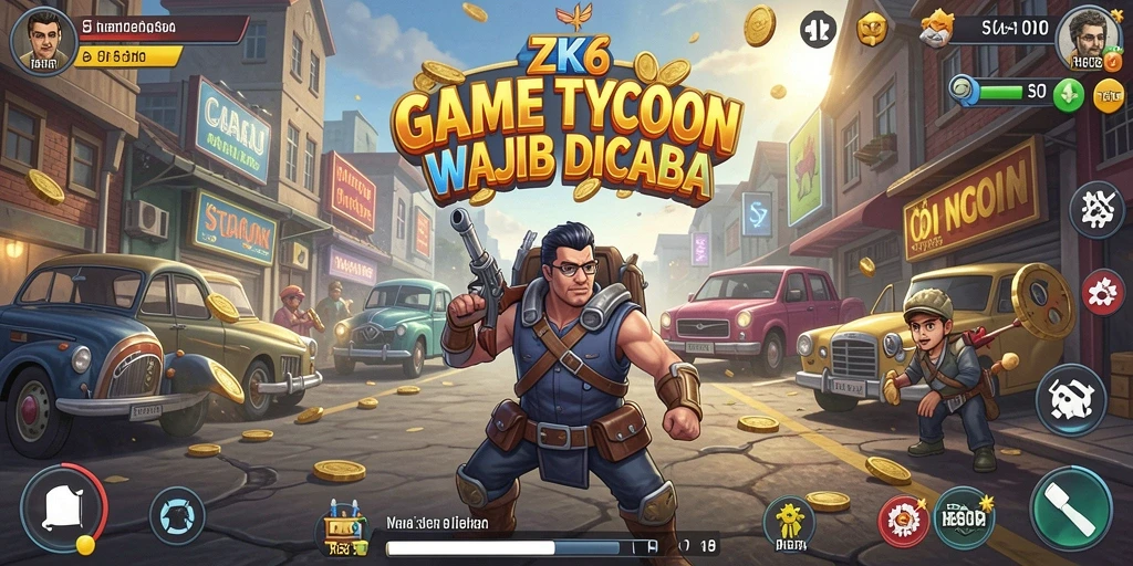 Tampilan gameplay menarik dari ZK6 sebagai game Tycoon.